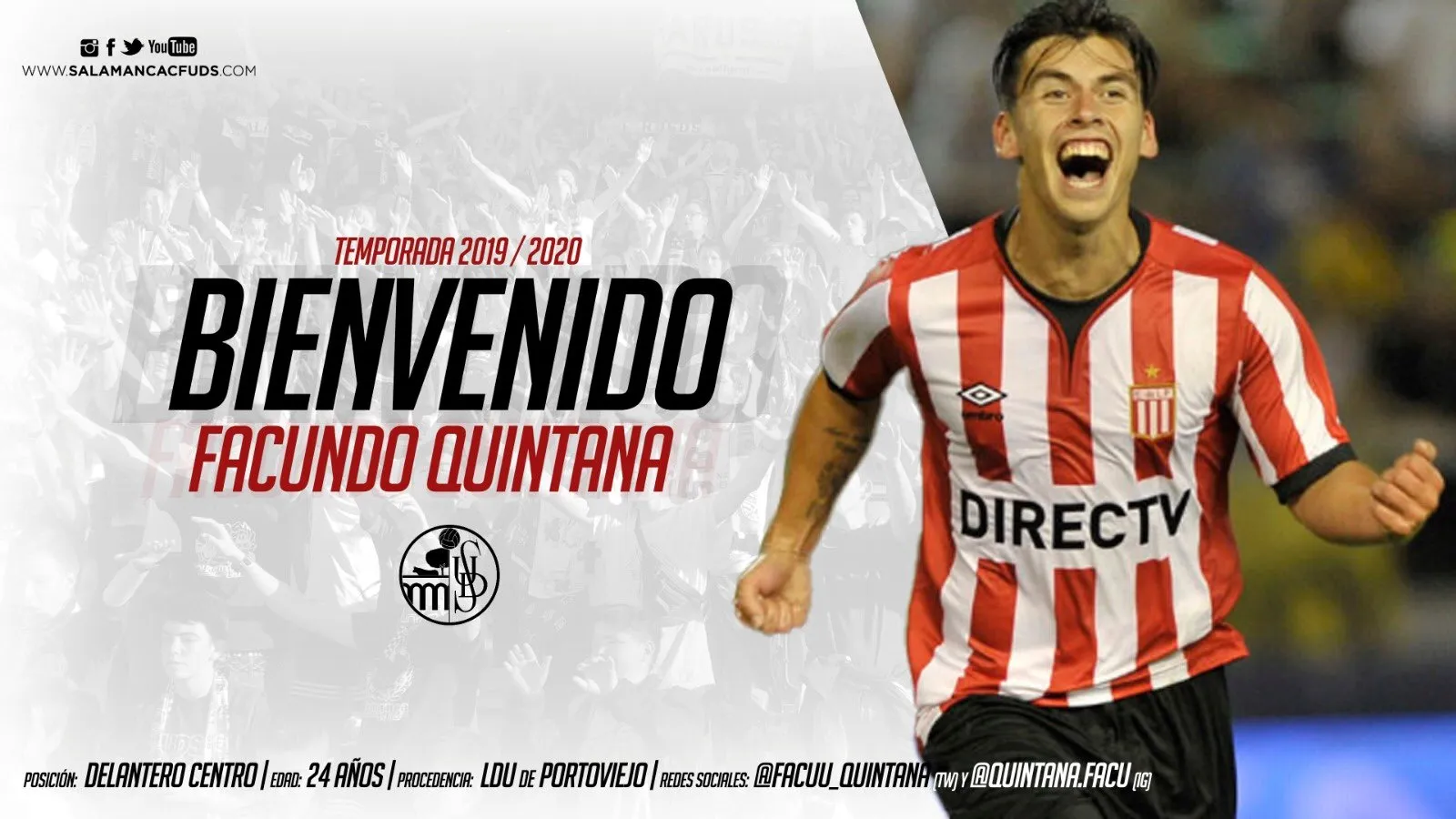 Foto 2 - El Salamanca UDS firma al paraguayo Marcelo &lsquo;Torito&rsquo; Acosta y a los delanteros Facundo Quintana ...