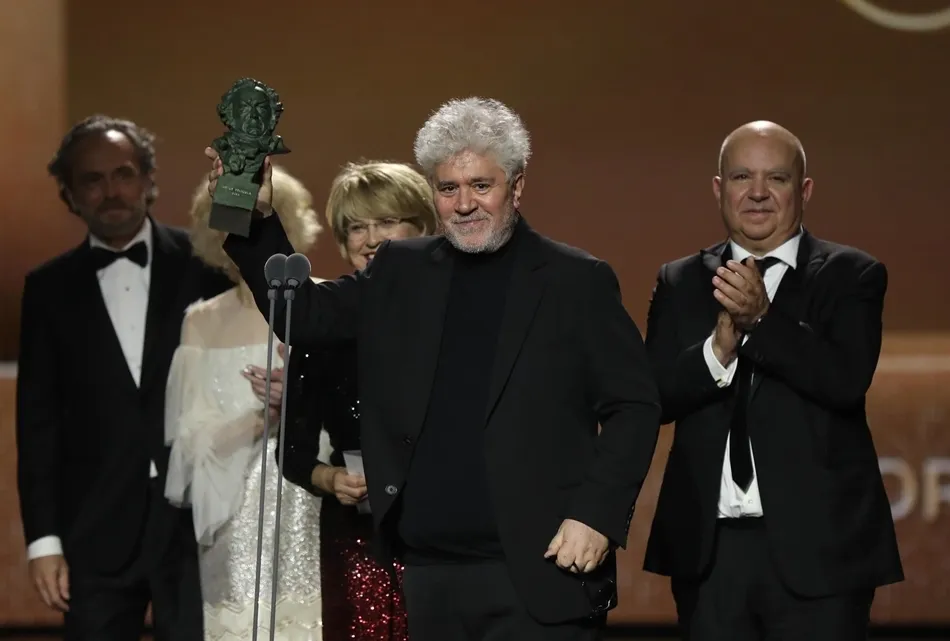 Pedro Almodóvar, en la reciente Gala de los Goya del cine español. Foto: EP