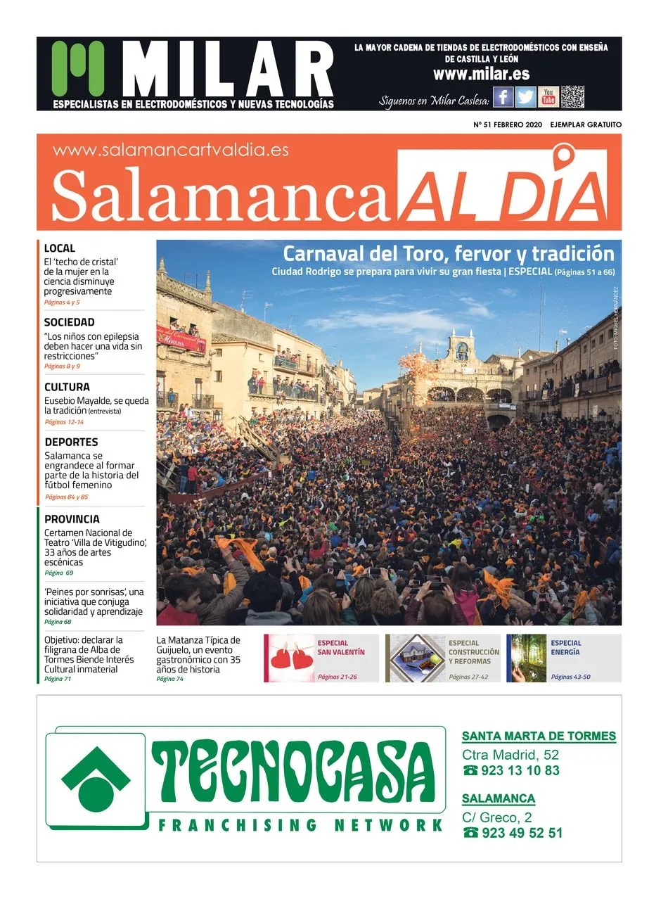 Foto 2 - Este martes sale a la calle el n&uacute;mero de febrero de SALAMANCA AL D&Iacute;A con el Carnaval del Toro...