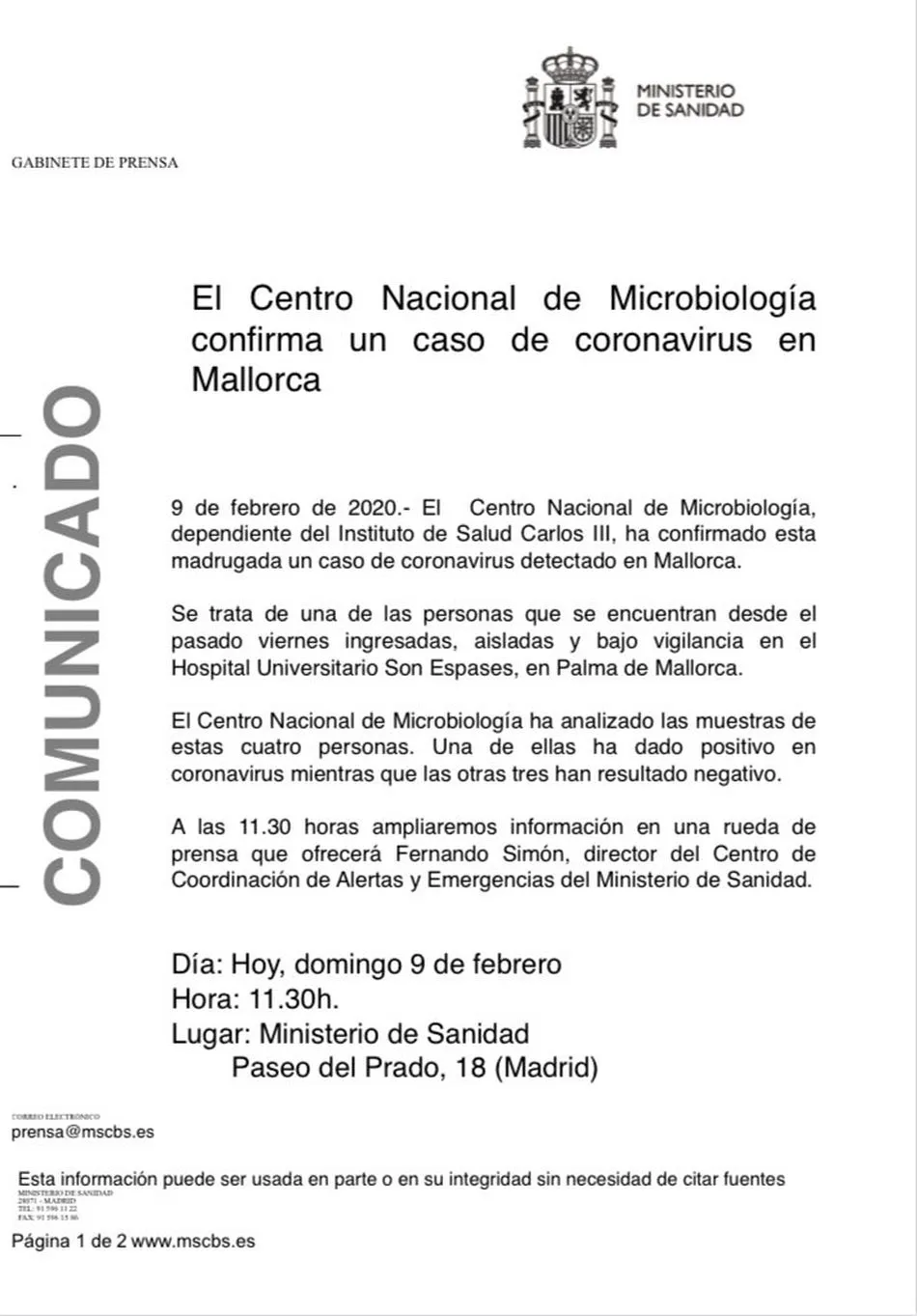 Foto 2 - Confirmado un caso de coronavirus en Mallorca
