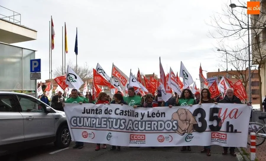 Manfiestación en la calle Príncipe de Vergara