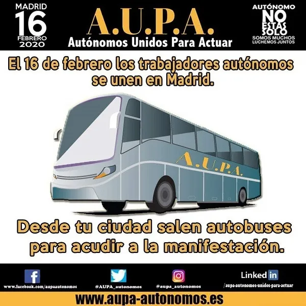 Foto 3 - AUPA hace un llamamiento a los aut&oacute;nomos de Ciudad Rodrigo y comarca para la manifestaci&oacute;n del...