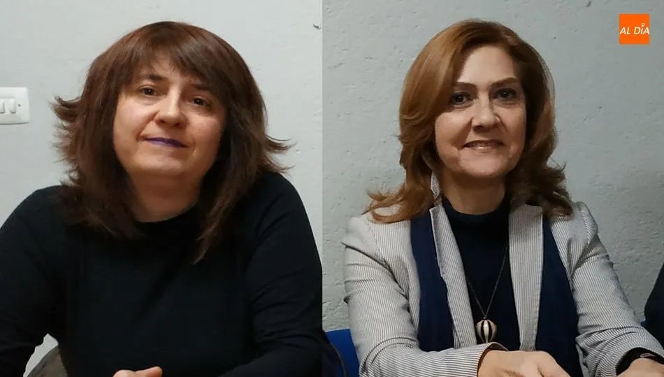 De i. a d. Olga García y Purificación Pozo, Grupo Municipal Popular