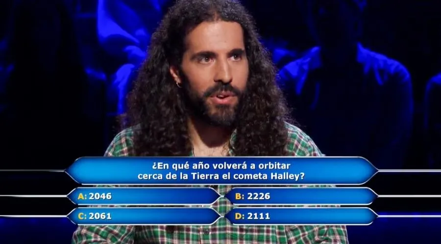 Héctor Puertas ante la pregunta clave del concurso. Foto de Antena 3