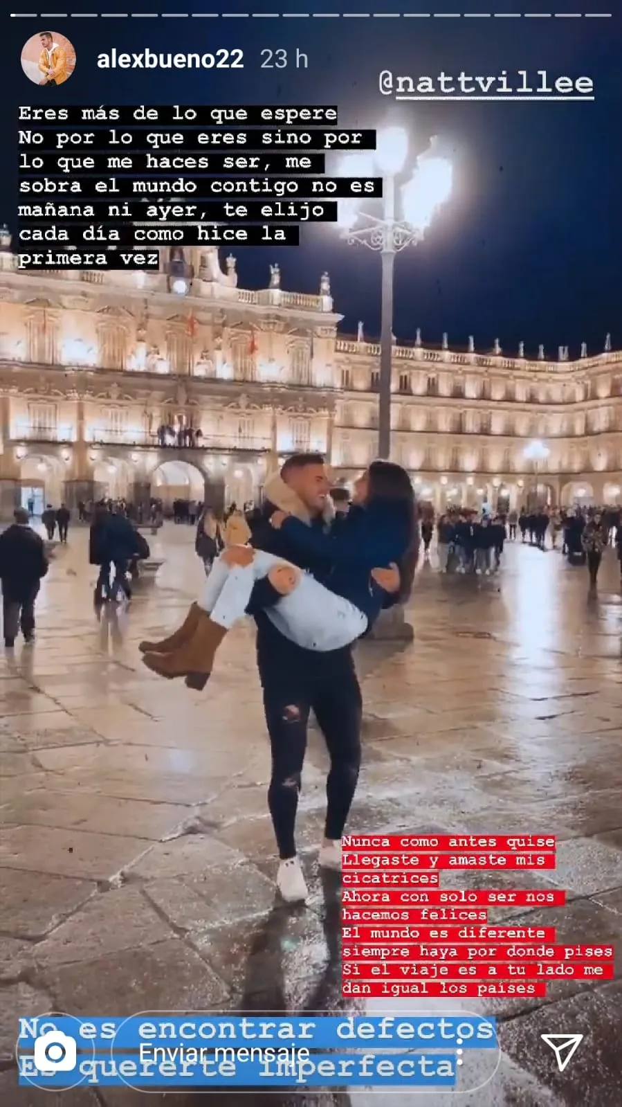 Foto 2 - Uno de los concursantes de &lsquo;La Isla de las Tentaciones&rsquo; presume de novia en la Plaza Mayor