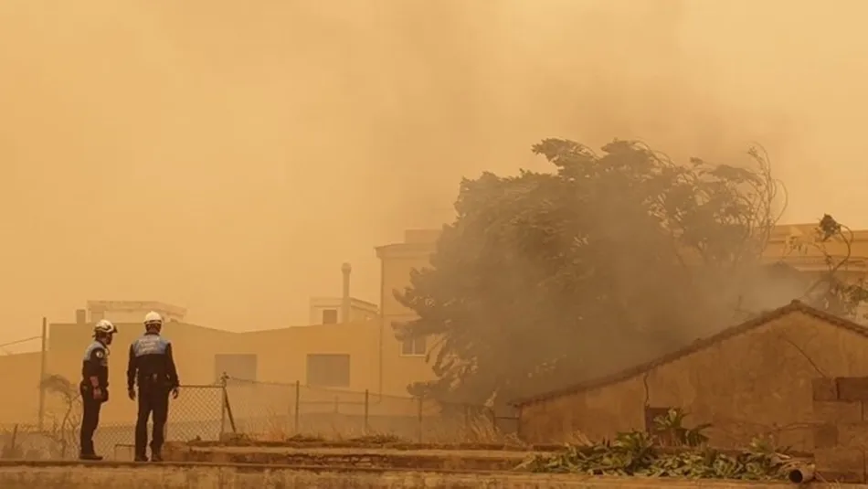 Incendio en La Orotava. Foto: EP