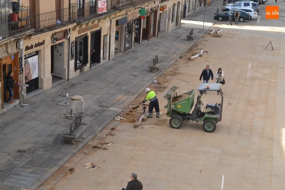 Retirado el rectángulo mágico de la Plaza Mayor  