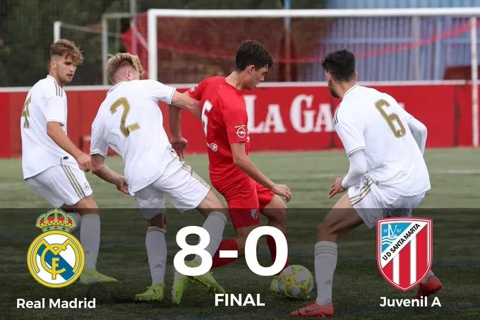 El Santa Marta DHJ, sin opciones ante el Real Madrid (8-0)