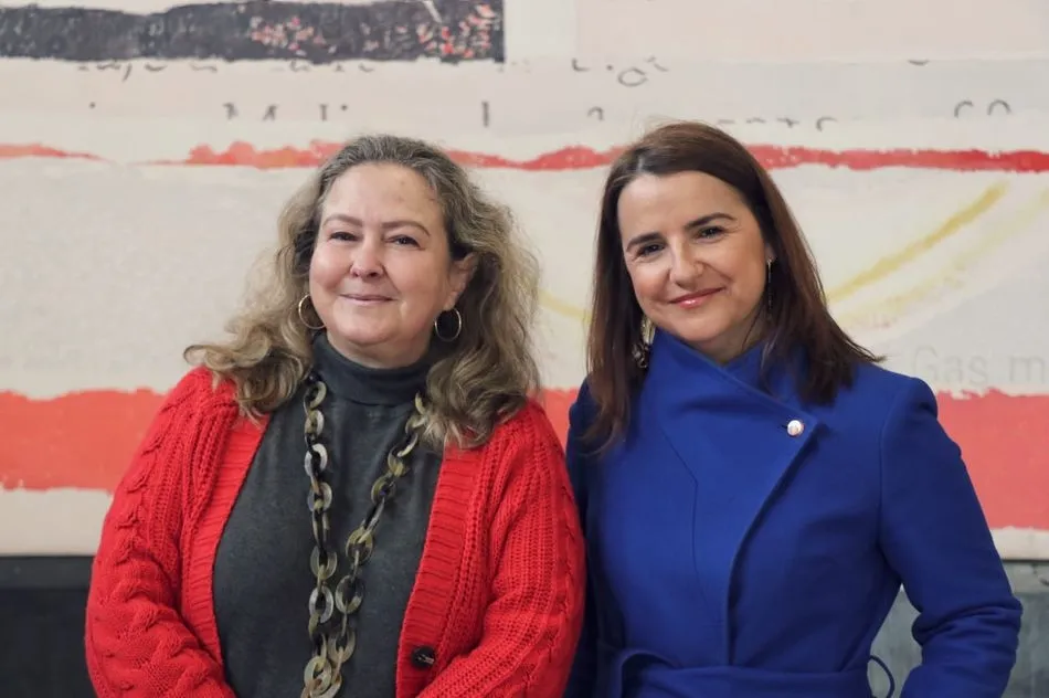 Pilar Bernal y Ana del Paso, este lunes en Salamanca