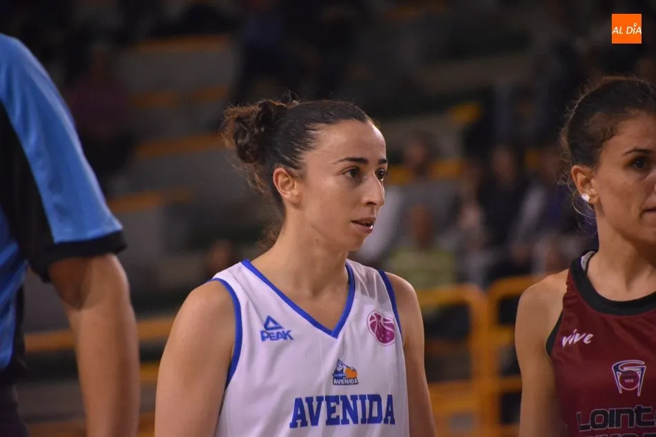 Silvia, en un partido en casa