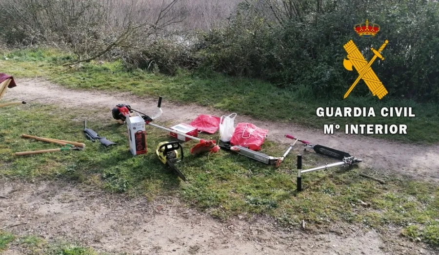 Material recuperado tras este robo en Las Dunas