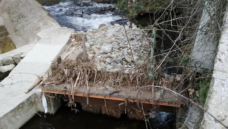 Estado del canal de la turbina del Museo Textil de Béjar