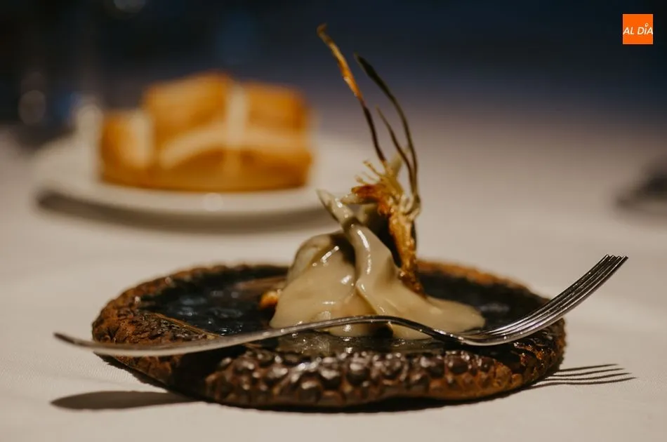 Uno de los platos del menú de hongos del jamón en Don Fadrique