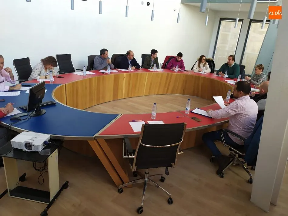 Reunión de seguridad sobre el coronavirus celebrada esta mañana en el Ayuntamiento de Guijuelo