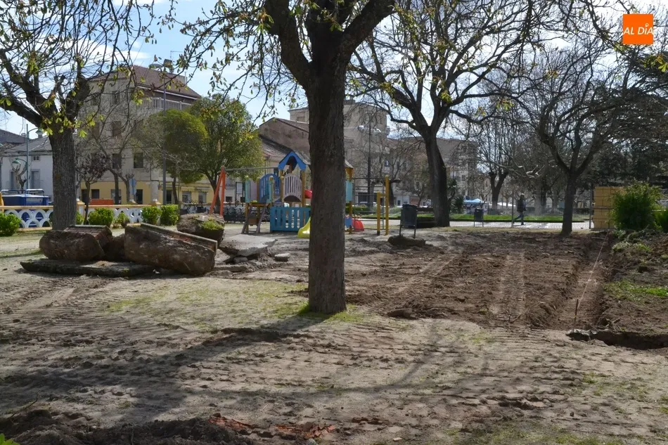 Foto 5 - Se empiezan a perfilar las zonas ajardinadas del tramo en reforma de La Glorieta  