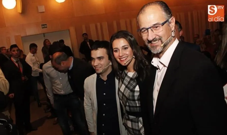 Luis Fuentes junto a Inés Arrimadas, en un acto de Cs en Salamanca. Foto de archivo