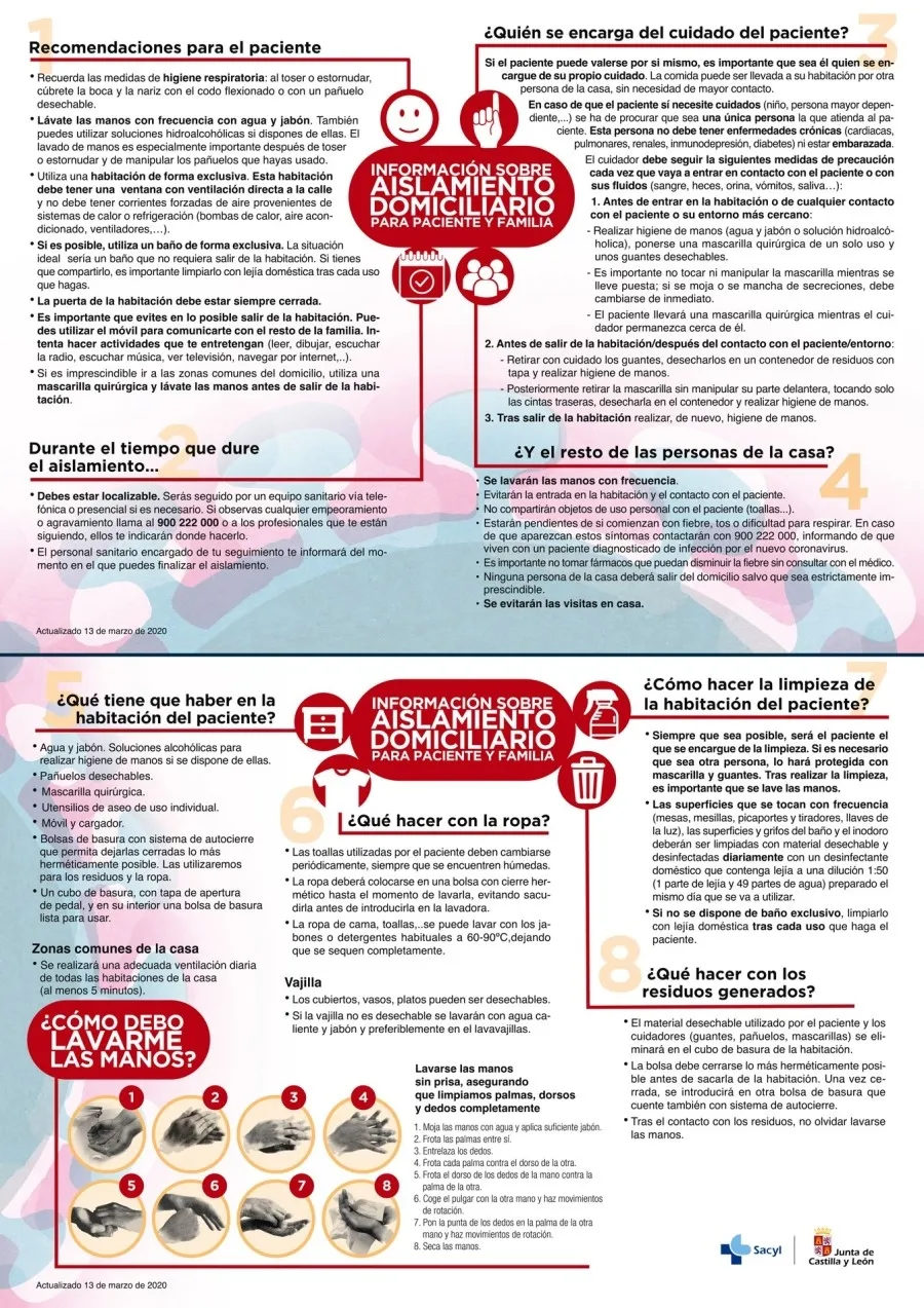 Siete recomendaciones para personas que han estado en contacto estrecho con enfermos