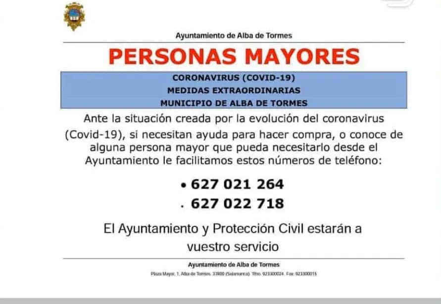 Protección Civil y Ayuntamiento se ponen a disposición de los mayores