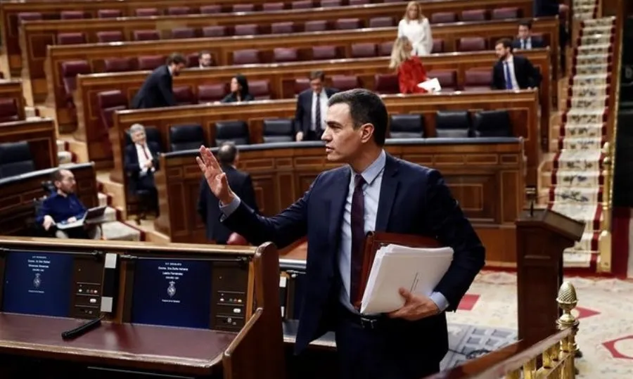 El presidente del Gobierno, Pedro Sánchez, en el Congreso. Foto EP