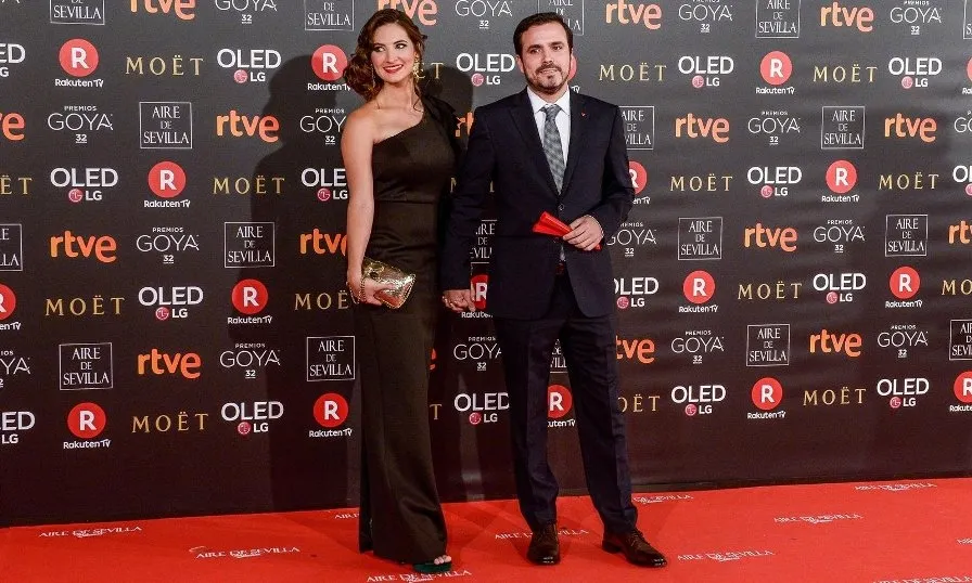 Alberto Garzón y Anna Ruiz, en los Goya 2018. Foto EP