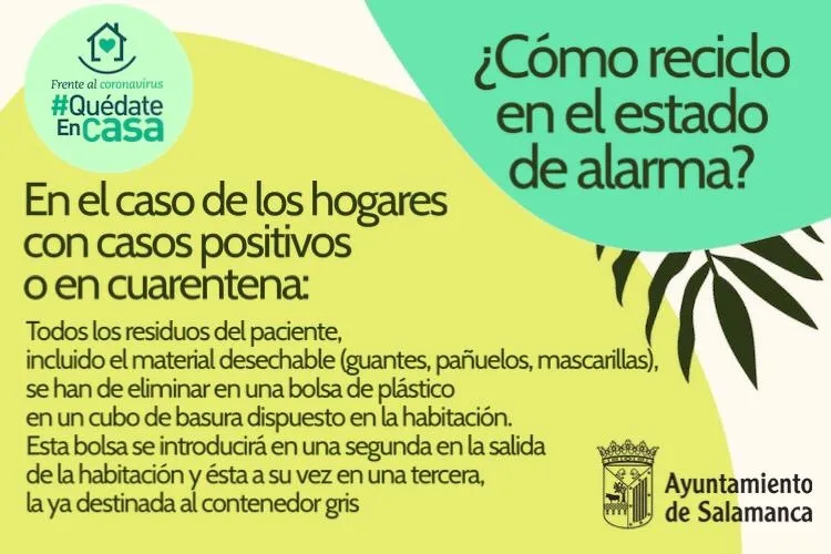 Consejos para distribuir los residuos domésticos durante el estado de alarma