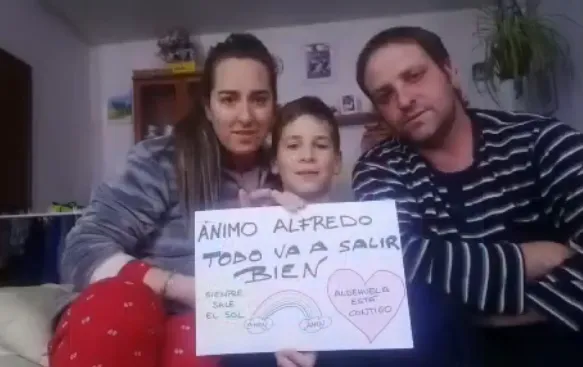 Los vecinos de Aldehuela de Yeltes también le envían ánimos en un vídeo a Alfredo Ramajo  