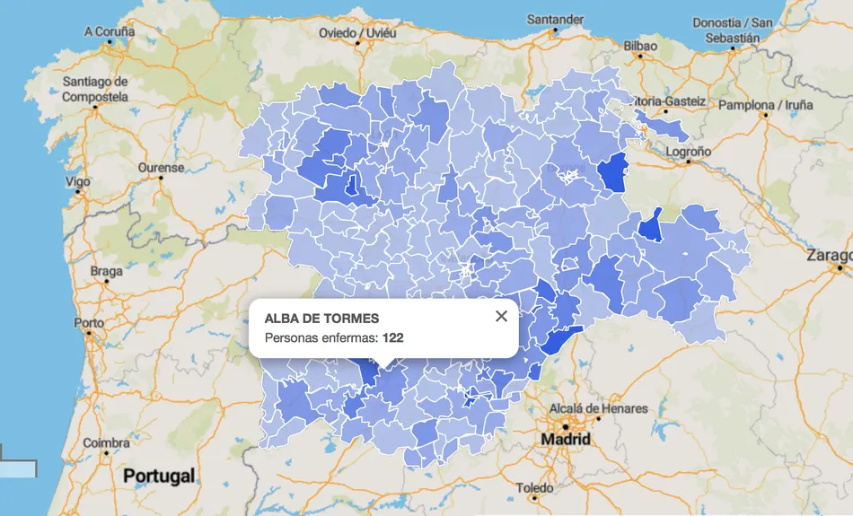 La zona básica de salud de Alba de Tormes registra 122 casos de coronavirus