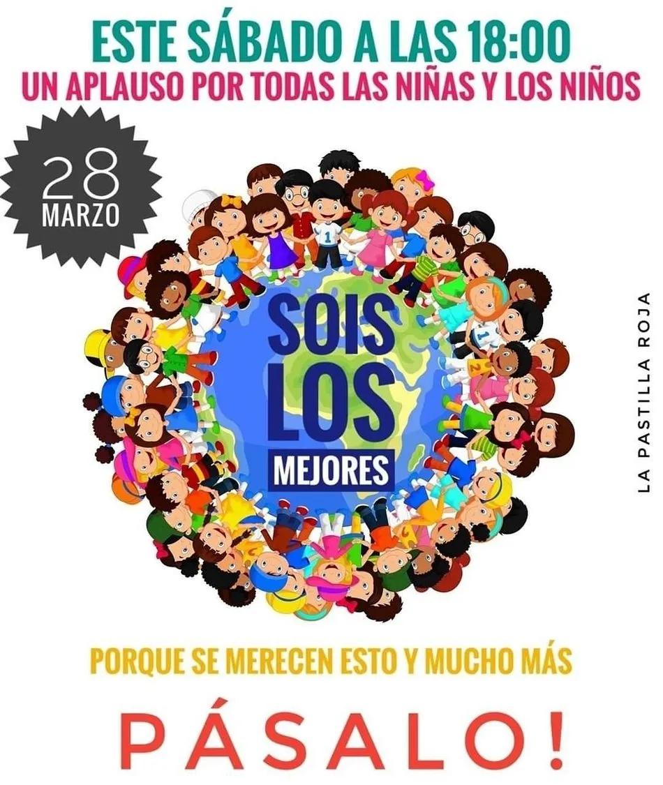 Foto 2 - Convocan un aplauso por todos los ni&ntilde;os y ni&ntilde;as de Espa&ntilde;a este s&aacute;bado a las 18 horas