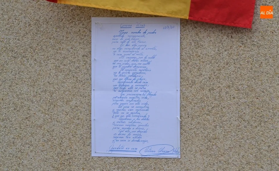 Foto 2 - Un vecino de la calle Santa Clara escribe una poes&iacute;a &lsquo;callejera&rsquo; en torno al Coronavirus  