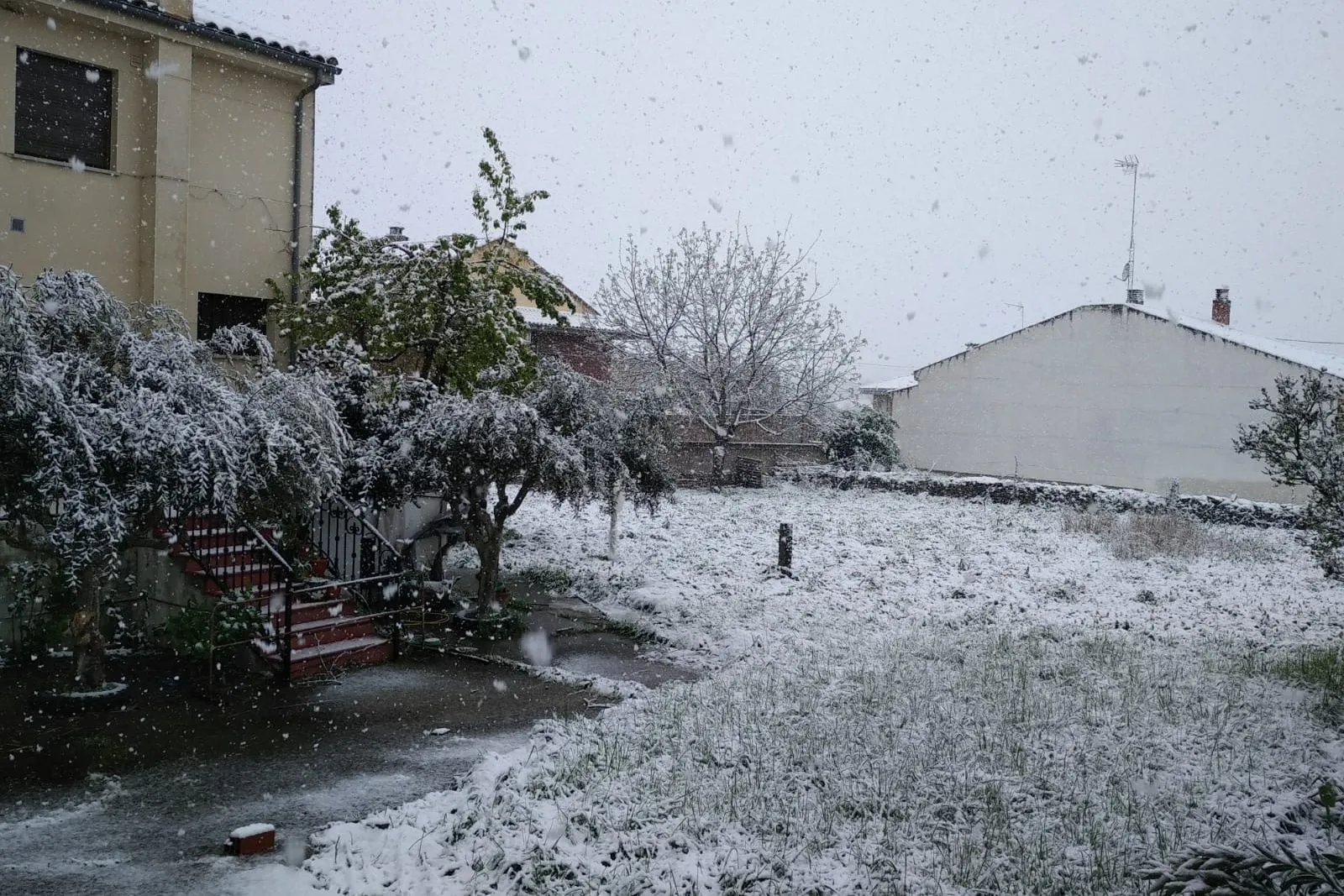 Foto 7 - Intensa nevada en Lumbrales que cuaja en tejados y calles  