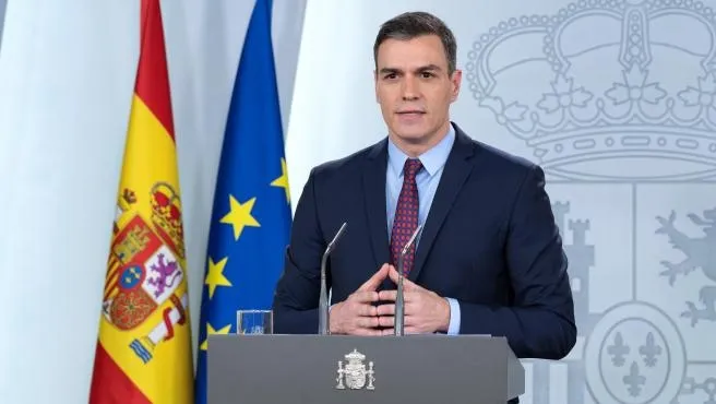 Pedro Sánchez, presidente del Gobierno, en rueda de prensa