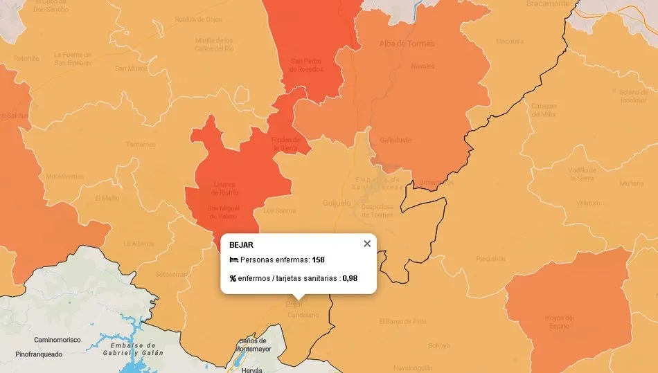 Una docena de casos nuevos de cornavirus, hoy en la zona de salud de Béjar