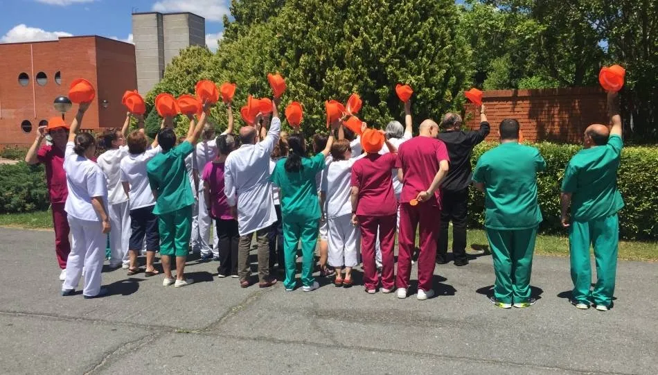 Trabajadores del CAMP de Salamanca, en una imagen tomada días atrás