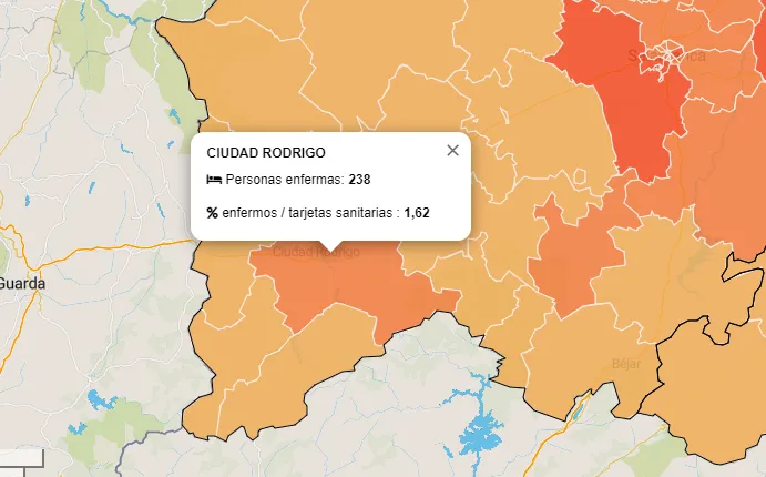 Las 7 Zonas Básicas que incluyen municipios de la comarca de Ciudad Rodrigo superan los 300...