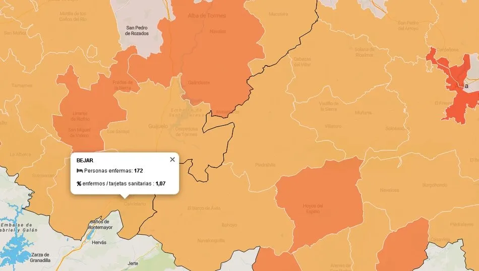 Asciende a 172 la cifra de personas afectadas por coronavirus en la zona de salud de Béjar