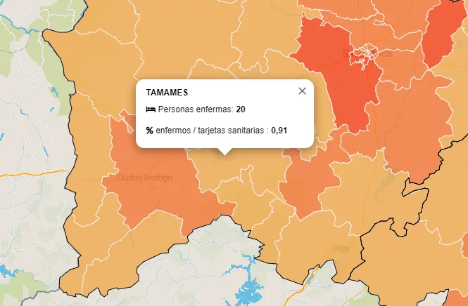 En la Zona de Tamames se ha pasado de 16 a 20 infectados en sólo 24 horas