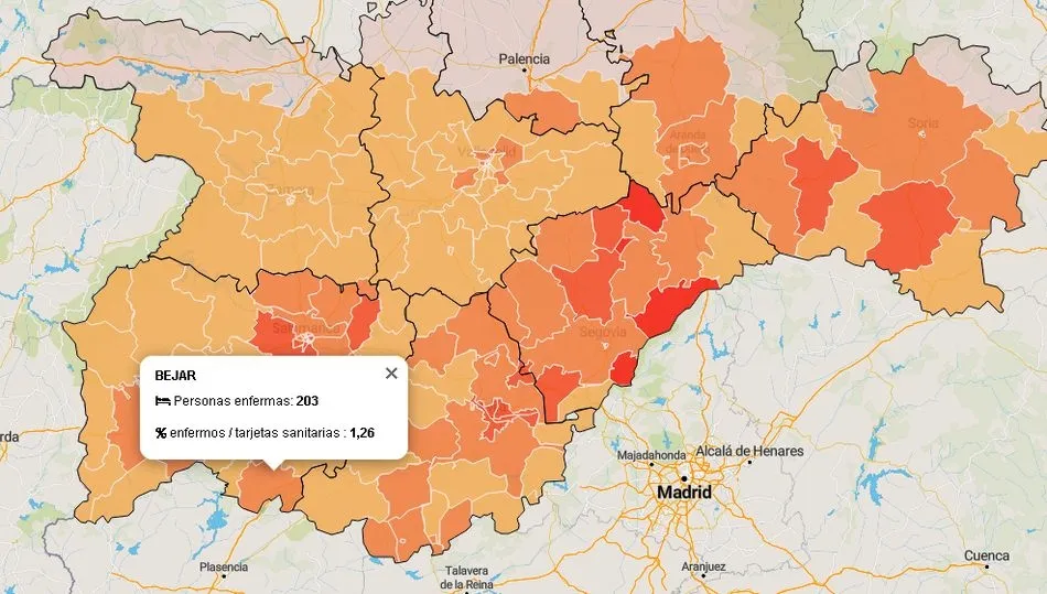 Datos oficiales facilitados por la Junta de Castilla y León