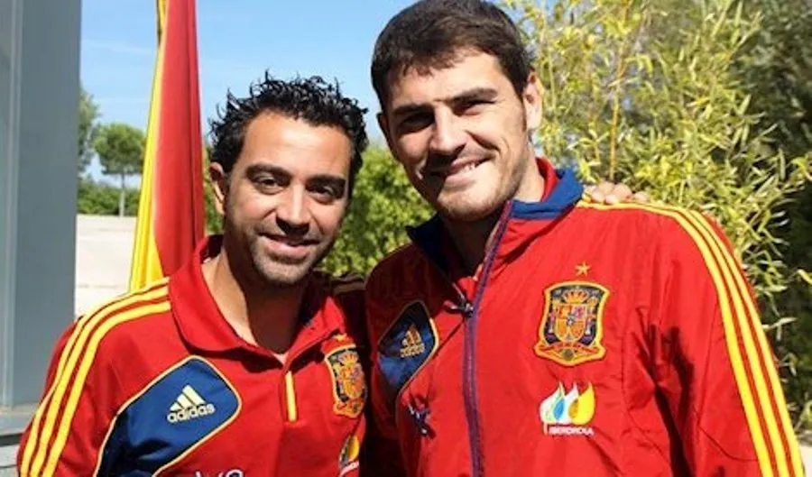 Xavi y Casillas con la Selección. Foto EP