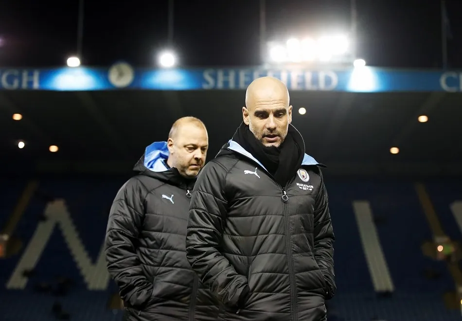 Pep Guardiola durante un partido del Manchester City | EP