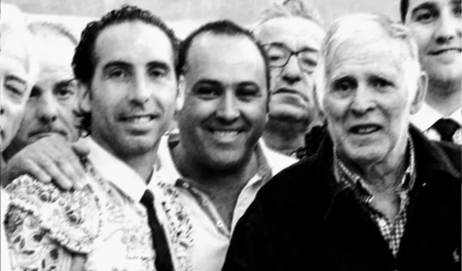 Vicente de la Calle, junto a su hijo Álvaro