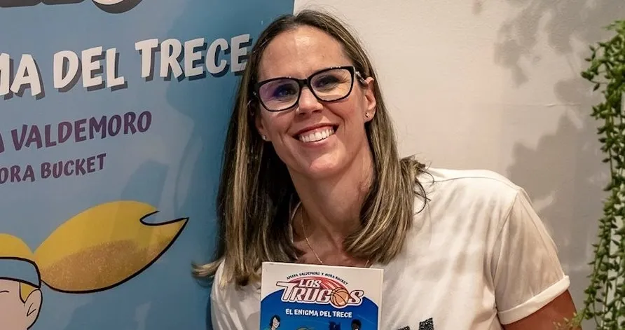 Amaya Valdemora, exjugadora de baloncesto, en un acto promocional. Foto EP
