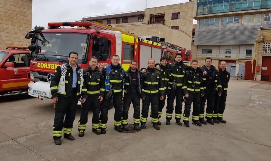 Algunos de los efectivos del Servicio Municipal de Bomberos