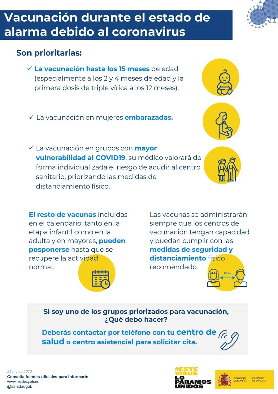 Foto 2 - Sacyl recuerda que algunas vacunas programadas durante estos d&iacute;as son prioritarias y se realizar&aacute;n