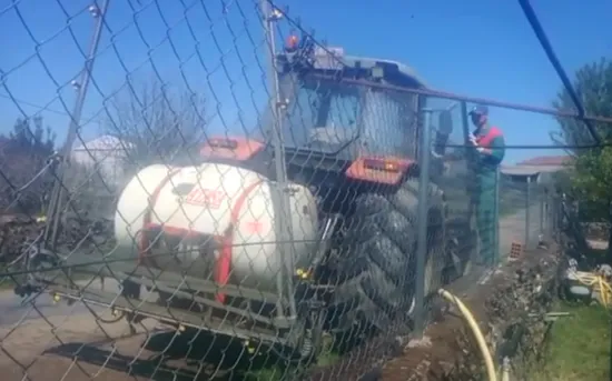 Realizados trabajos de desinfección en los núcleos poblacionales de Villar de Argañán  