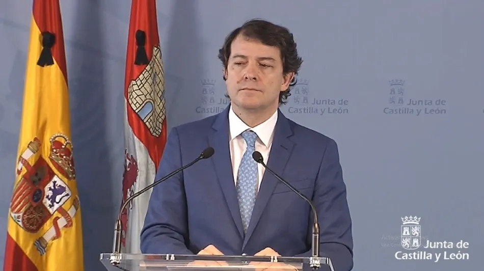 El presidente de la Junta de Castilla y León, Alfonso Fernández Mañueco