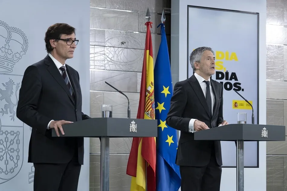 El Ministro de Sanidad, Salvador Illa, y el ministro de Interior, Fernando Grande-Marlaska | EP