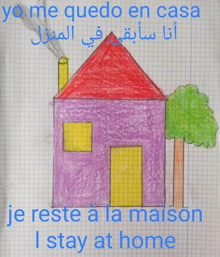 Foto 2 - Los ni&ntilde;os del Servicio de Infancia de C&aacute;ritas crean dibujos y manualidades para mandar &aacute;nimo  