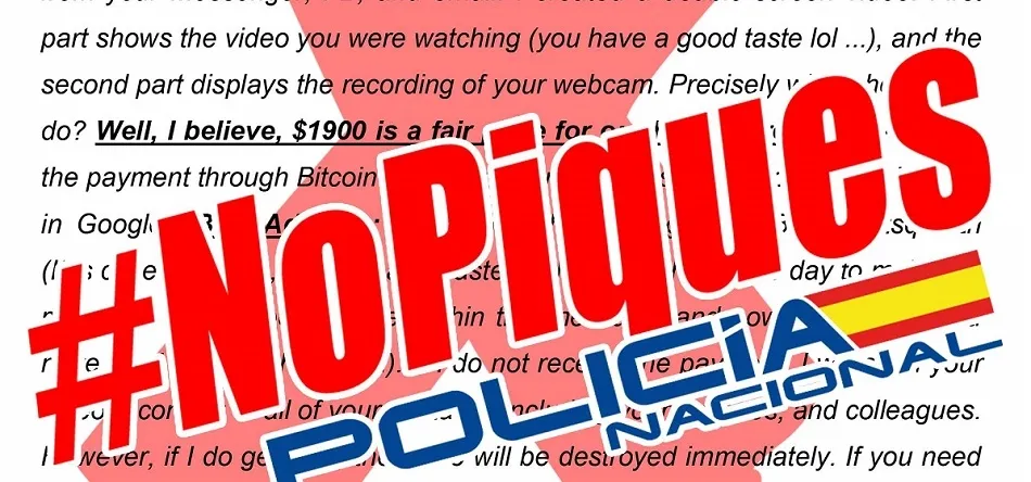 La Policía Nacional alerta: En apenas 4 días más de 1.000 ciudadanos han recibido correos...