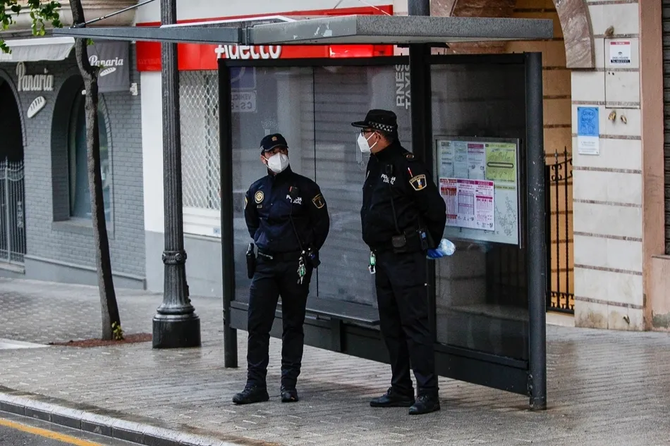 Dos agentes de la Policía Nacional de Madrid. Foto: EP