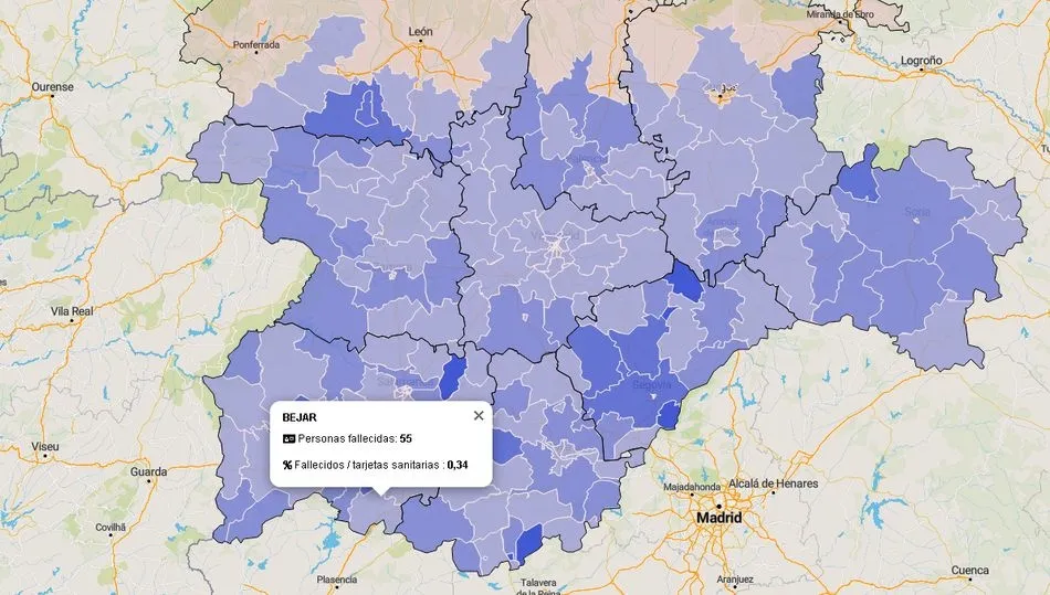 Datos oficiales de la Junta de Castilla y León